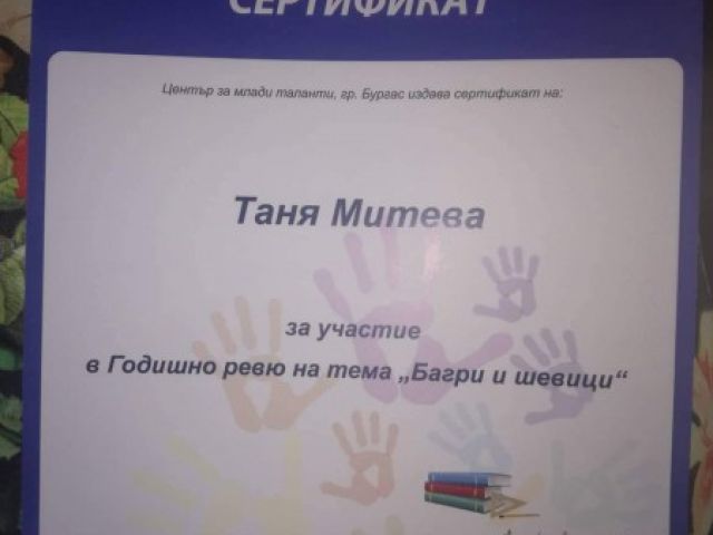 Участие в Годишна изложба и ревю [13.05.2019]