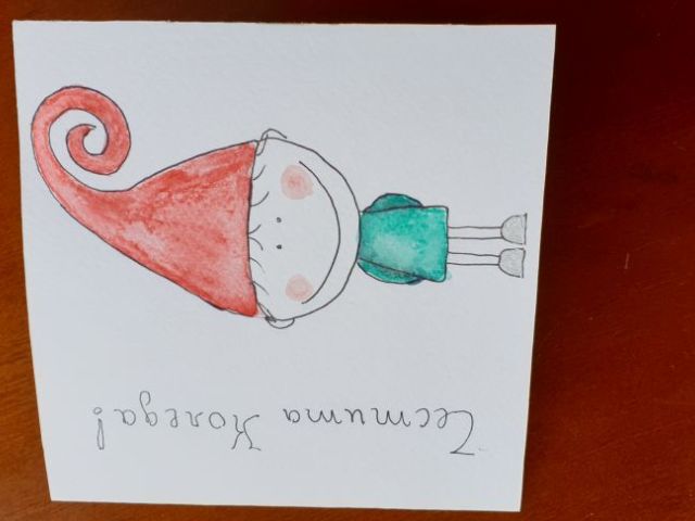 Размяна на коледни картички между учениците от училищата - партньори